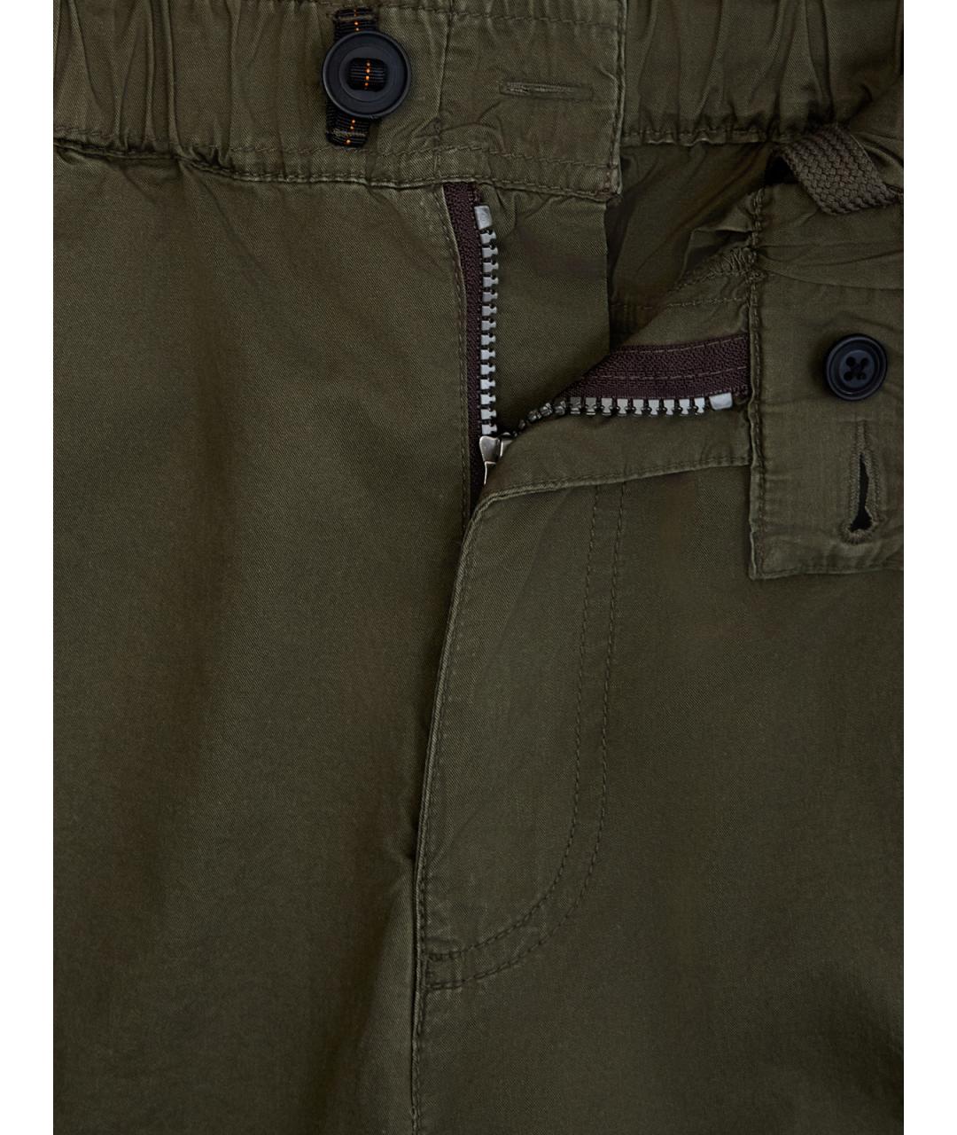 PARAJUMPERS Зеленые хлопковые повседневные брюки, фото 6