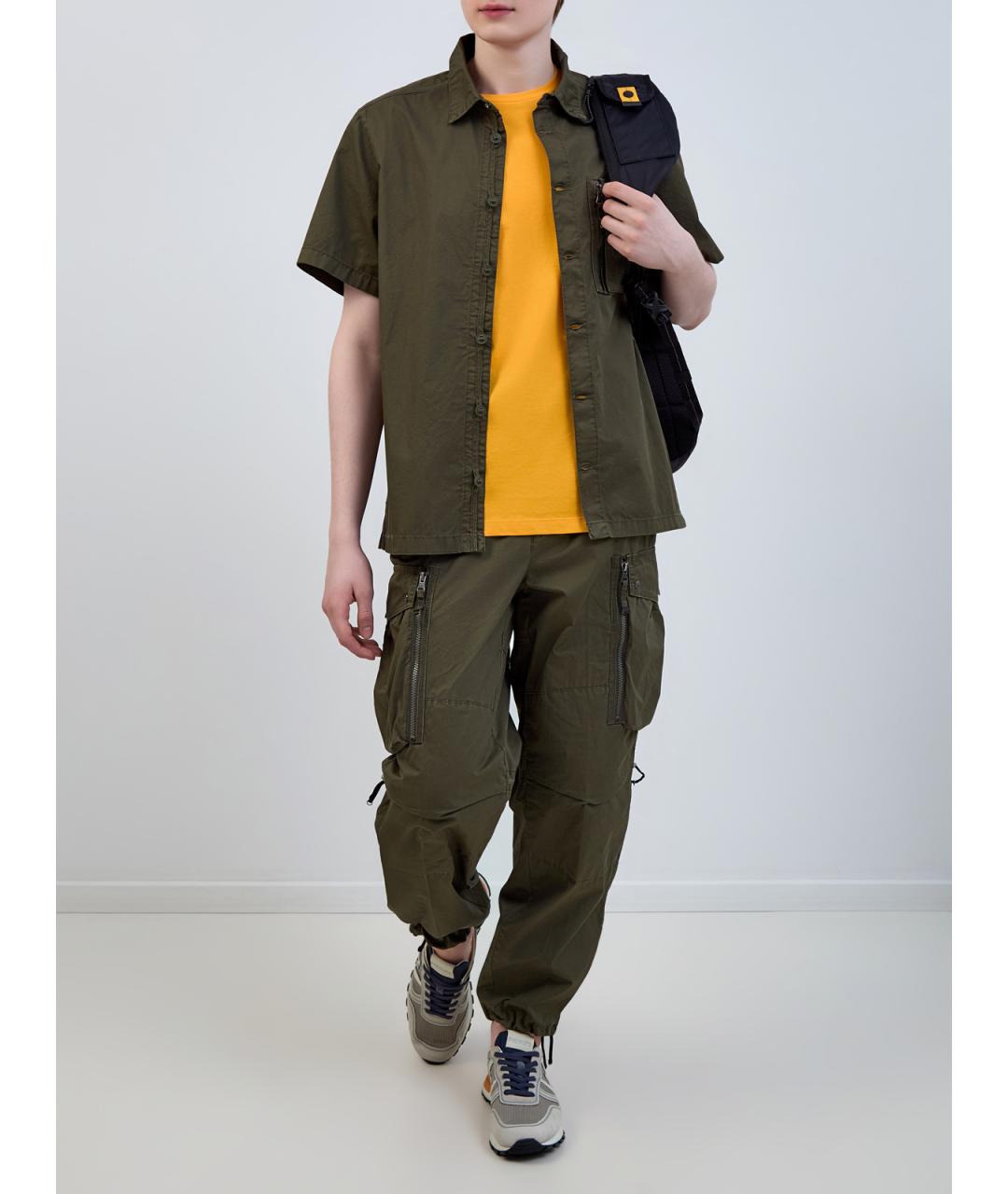 PARAJUMPERS Зеленые хлопковые повседневные брюки, фото 2