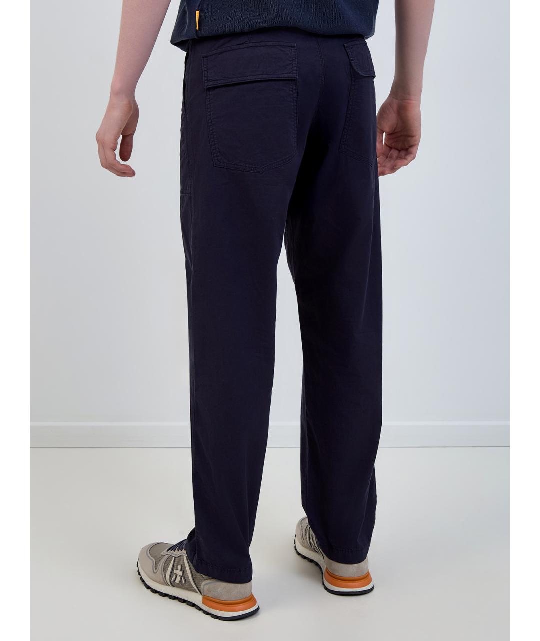 PARAJUMPERS Синие хлопковые повседневные брюки, фото 4