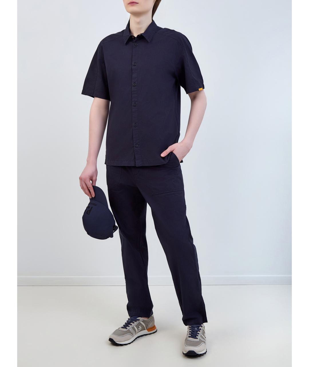 PARAJUMPERS Синие хлопковые повседневные брюки, фото 2