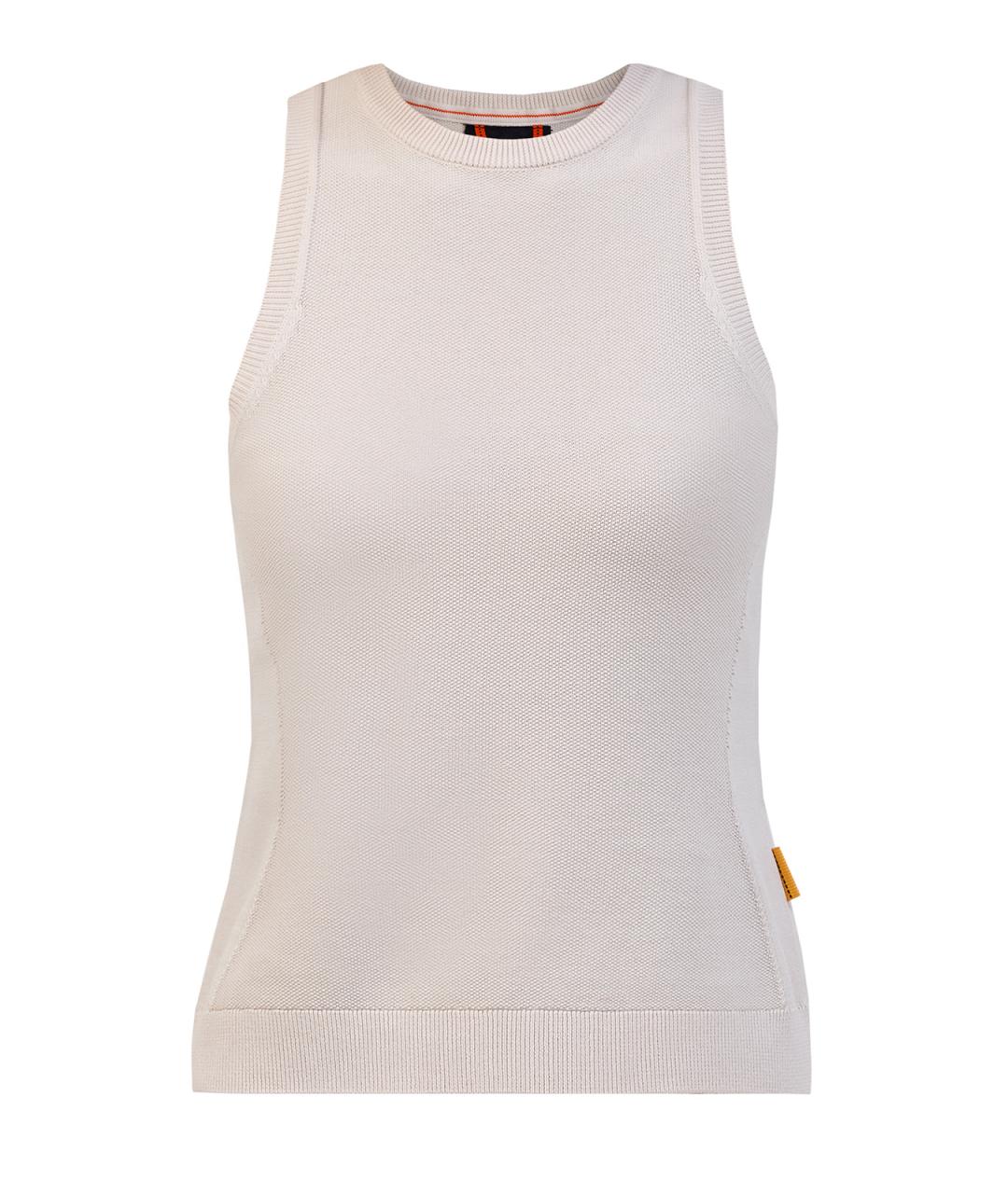 PARAJUMPERS Бежевая хлопковая майка, фото 1