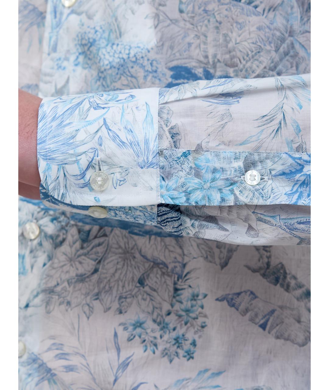 ETRO Голубая хлопковая кэжуал рубашка, фото 5