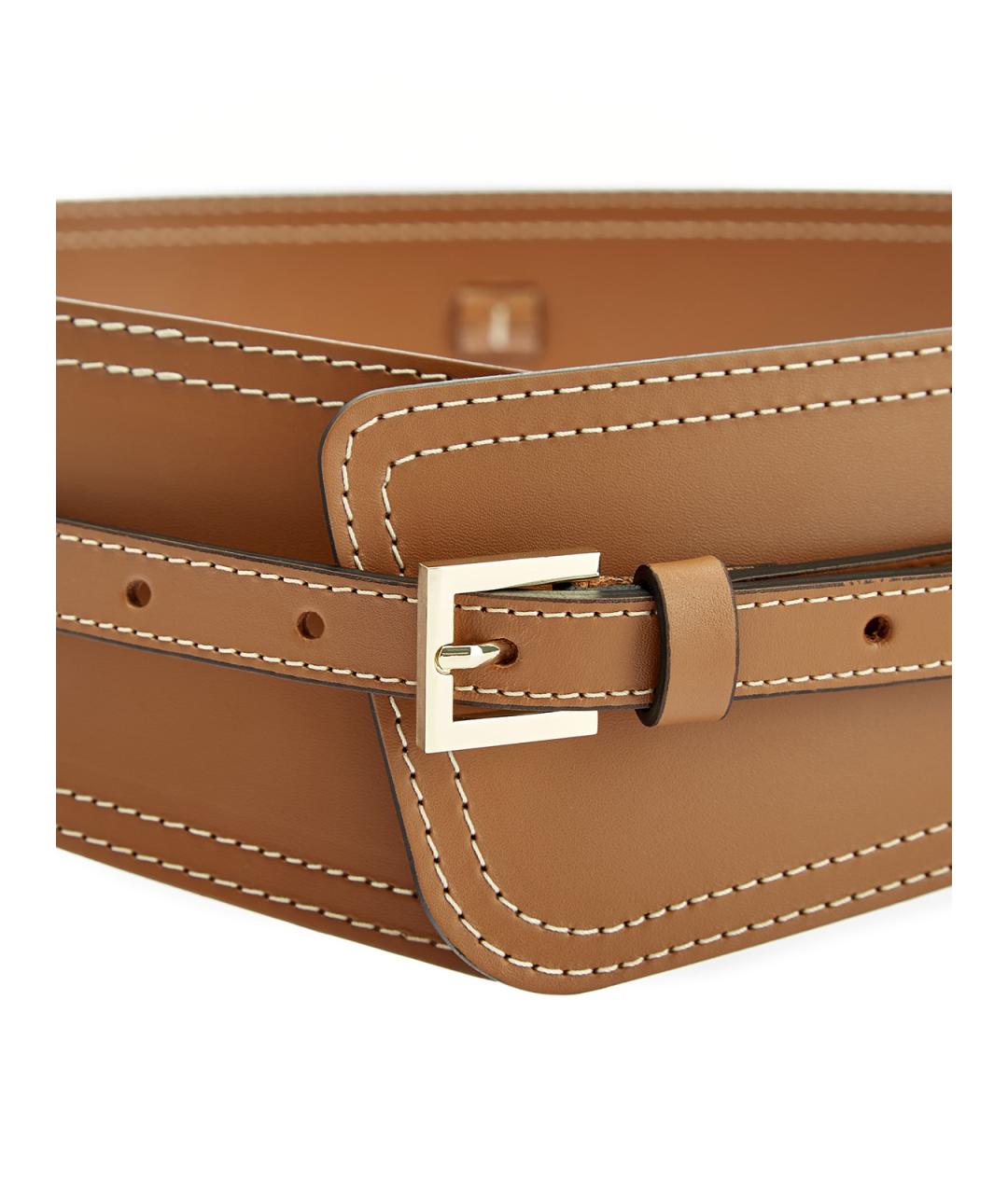 LORENA ANTONIAZZI Коричневый кожаный ремень, фото 5