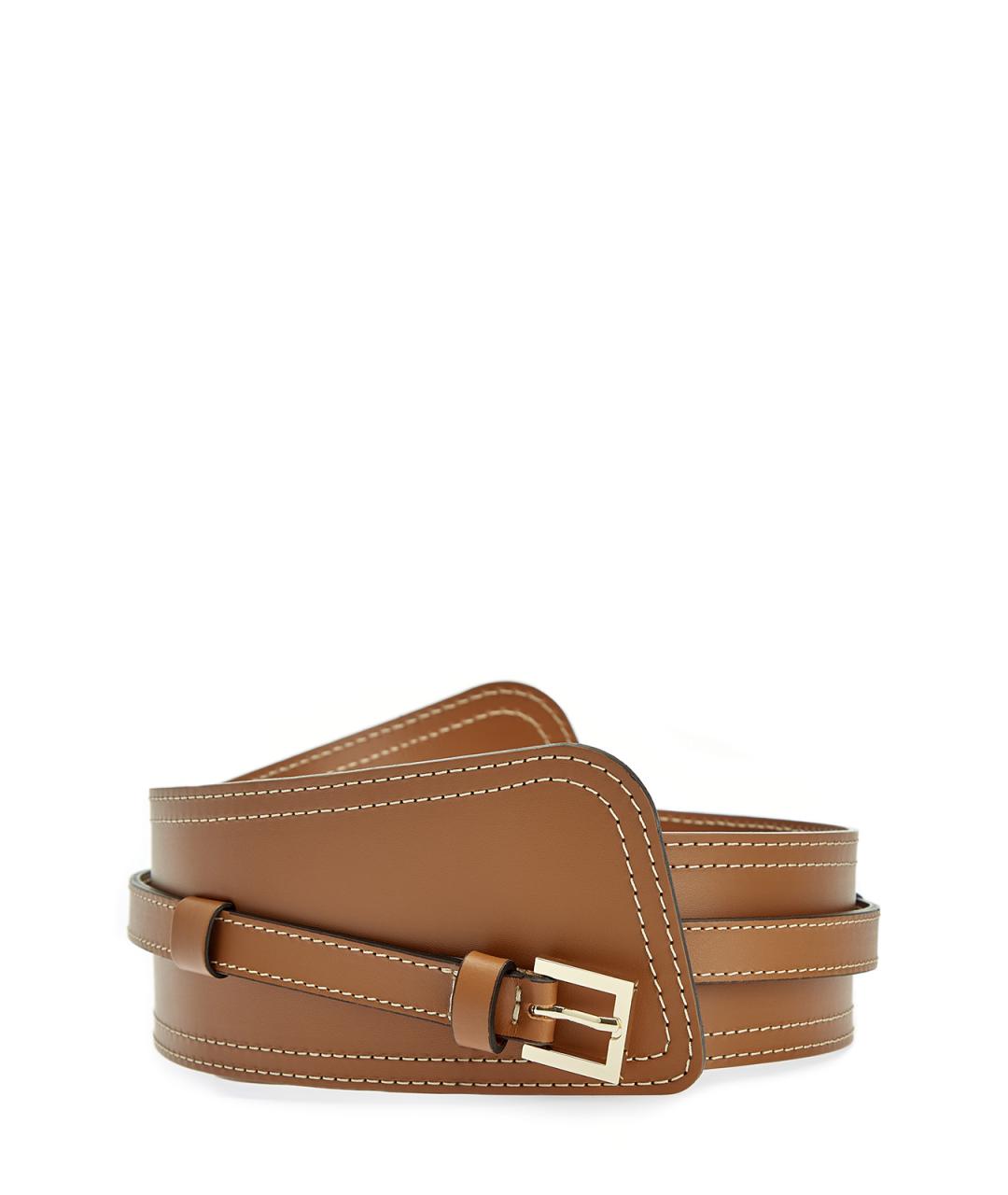 LORENA ANTONIAZZI Коричневый кожаный ремень, фото 1