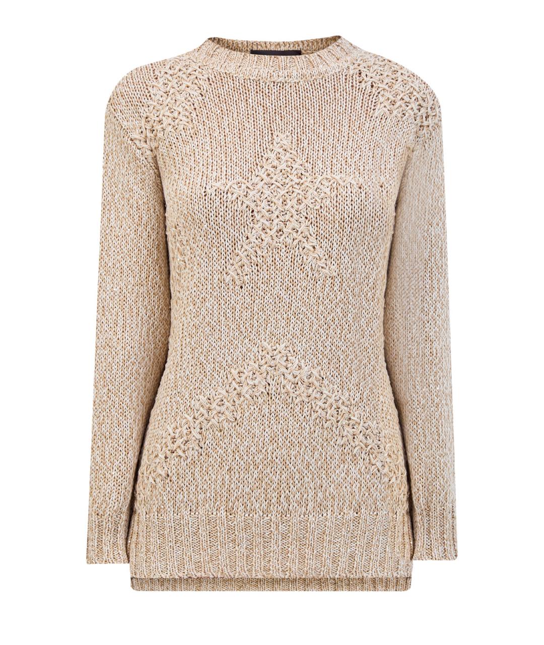 LORENA ANTONIAZZI Бежевый хлопковый джемпер / свитер, фото 1
