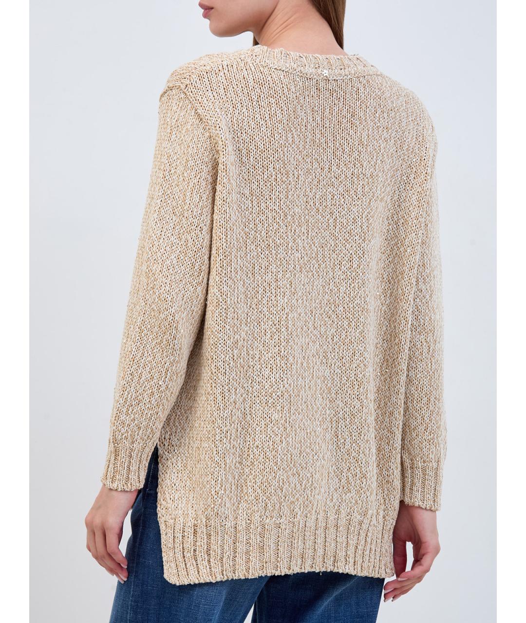 LORENA ANTONIAZZI Бежевый хлопковый джемпер / свитер, фото 4