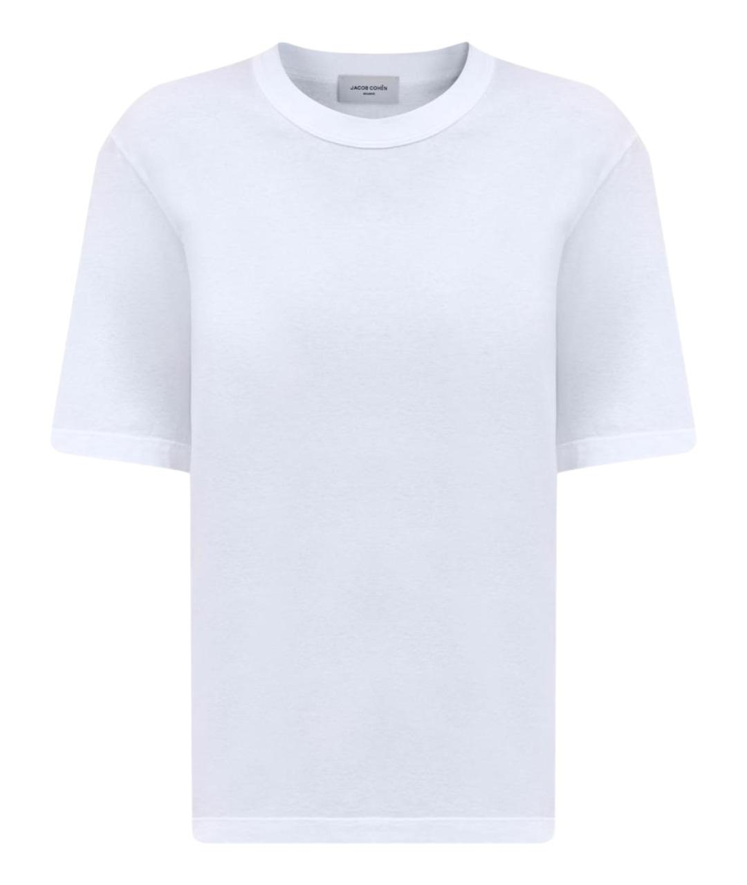 JACOB COHEN Белая хлопковая футболка, фото 1