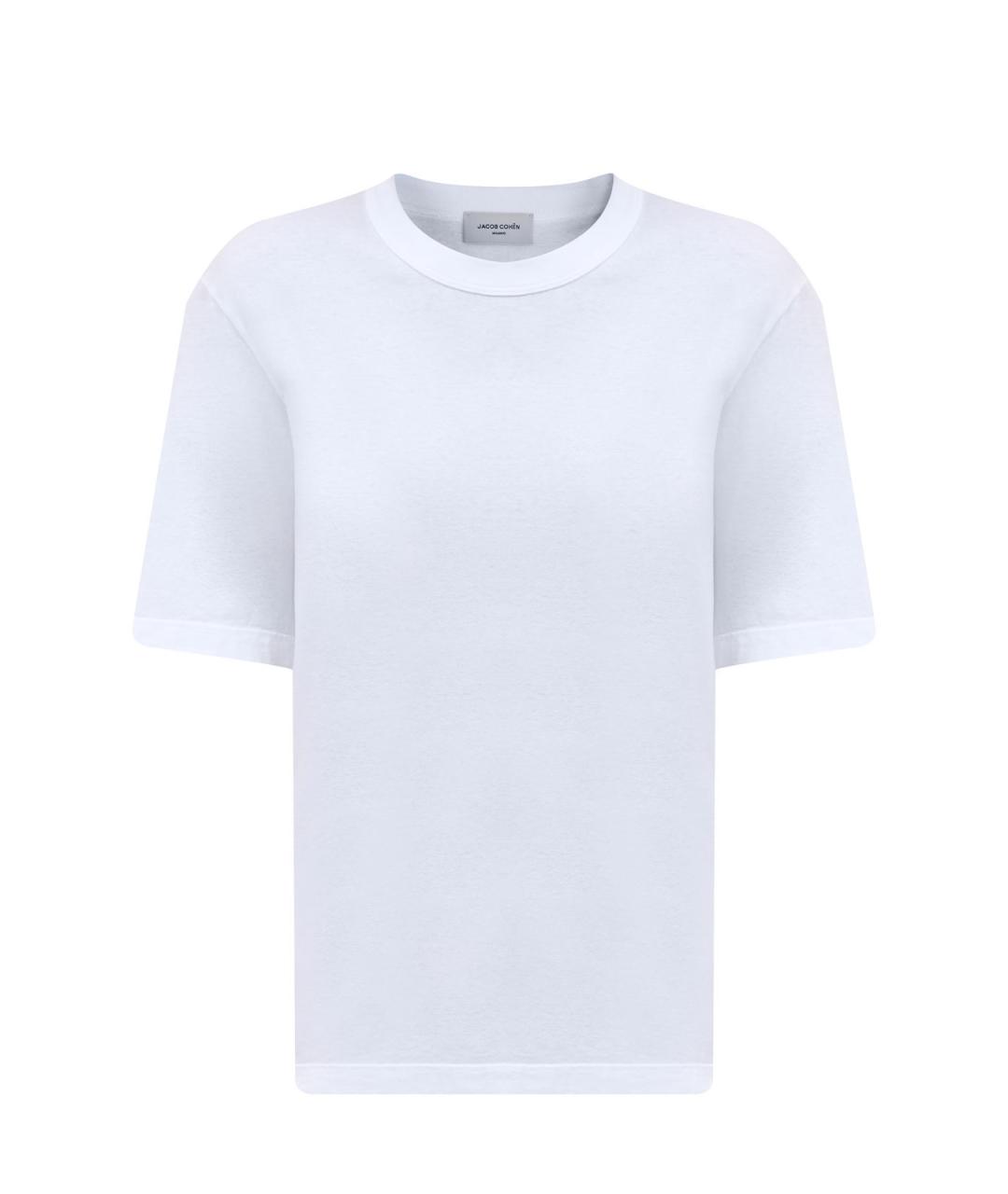 JACOB COHEN Белая хлопковая футболка, фото 6