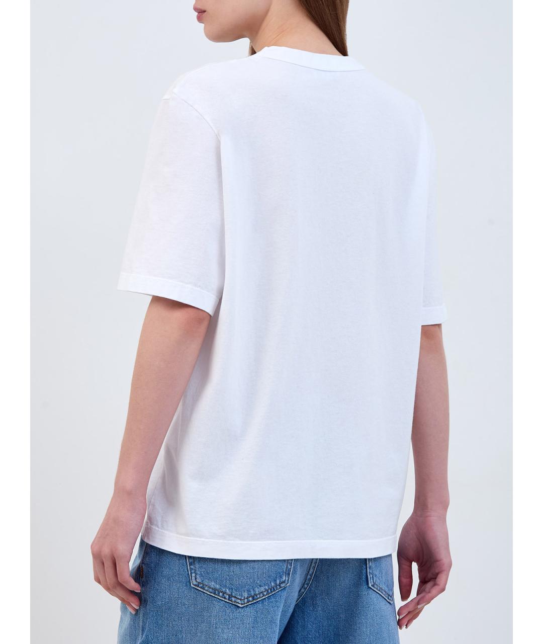 JACOB COHEN Белая хлопковая футболка, фото 4