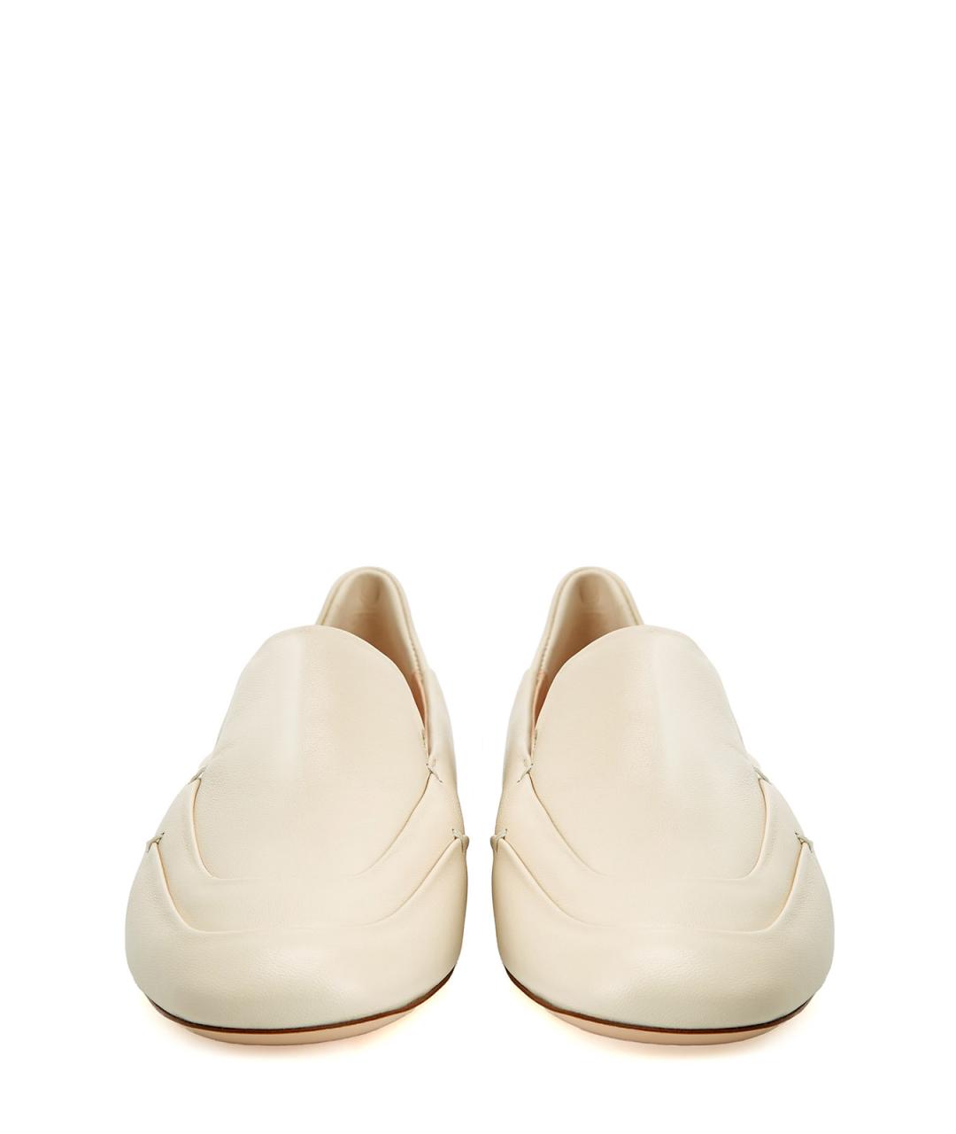 AGL Бежевые кожаные лоферы, фото 5