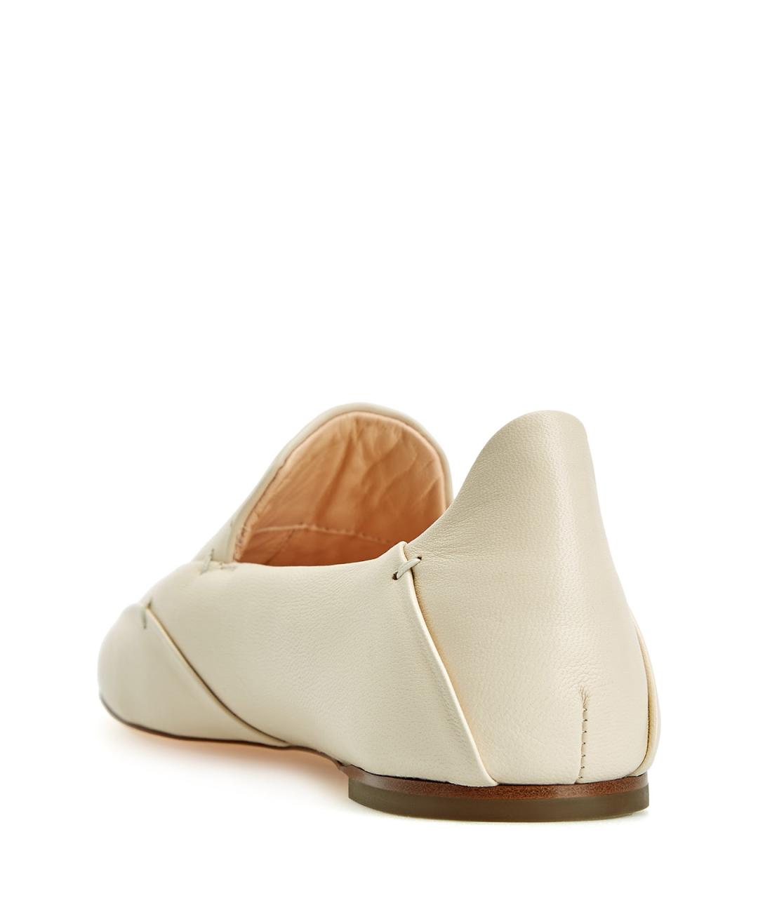 AGL Бежевые кожаные лоферы, фото 4