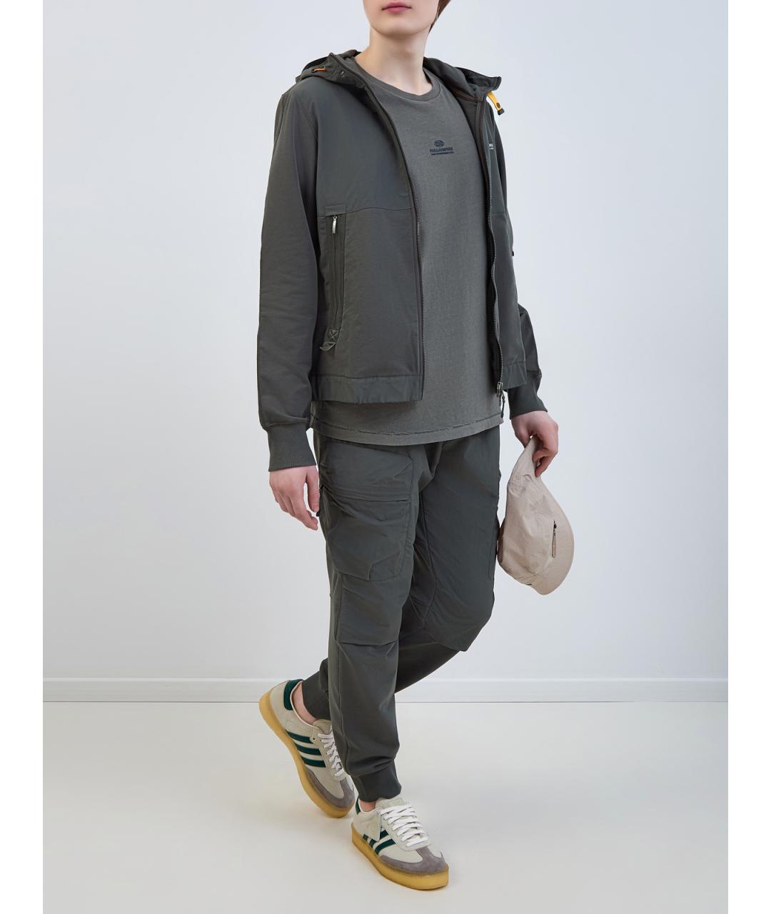 PARAJUMPERS Зеленая хлопковая футболка, фото 2