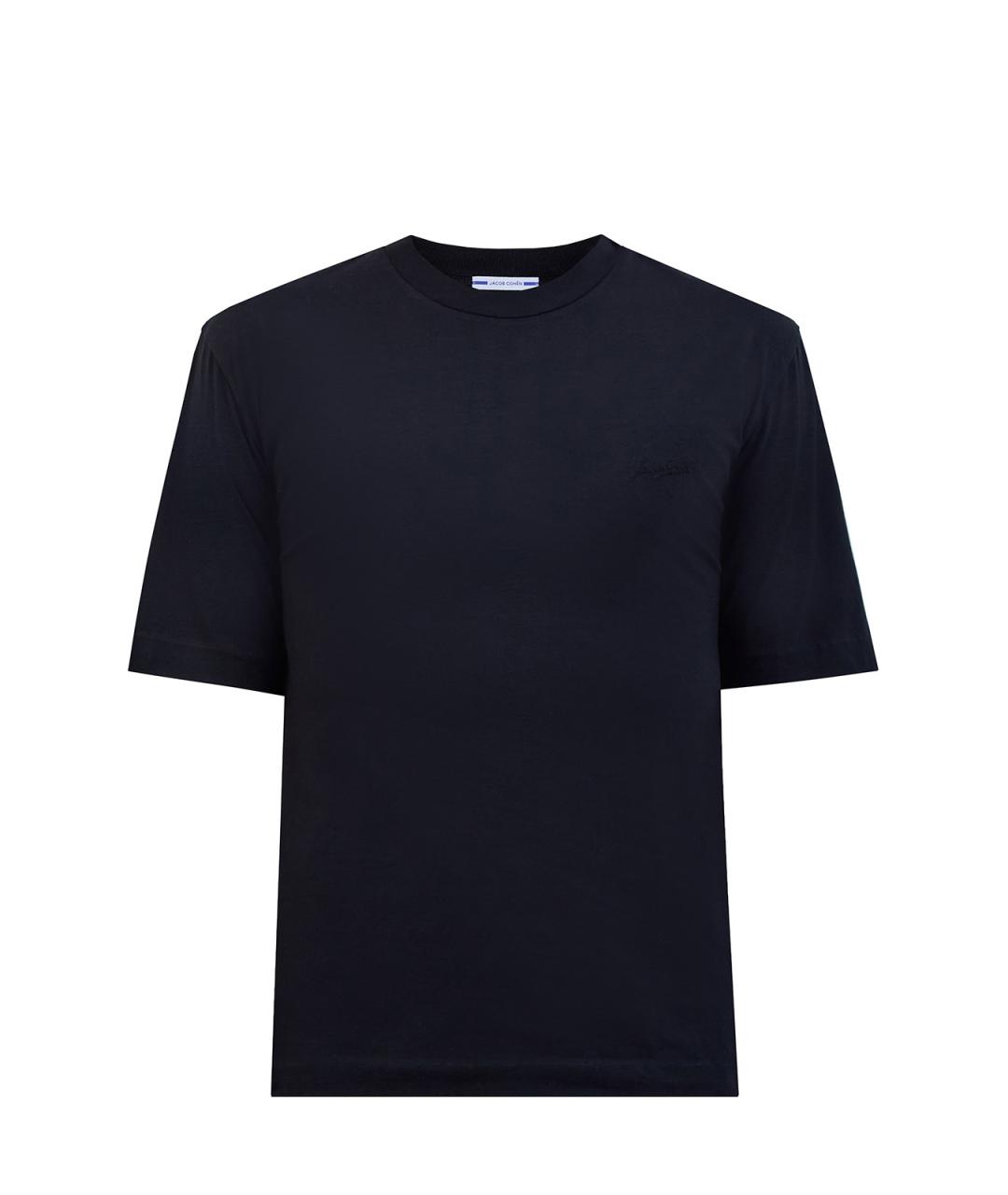JACOB COHEN Черная хлопковая футболка, фото 6