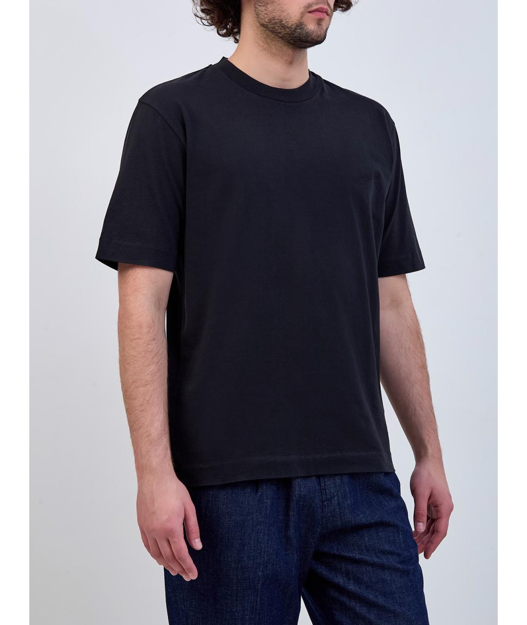 JACOB COHEN Черная хлопковая футболка, фото 3