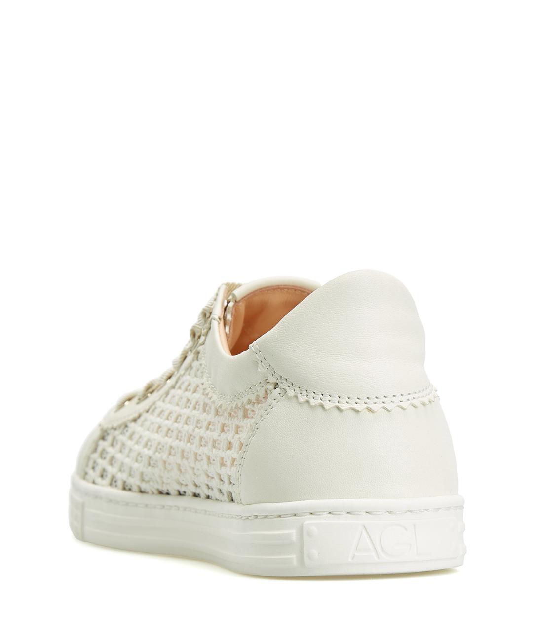 AGL Белые кожаные кеды, фото 4