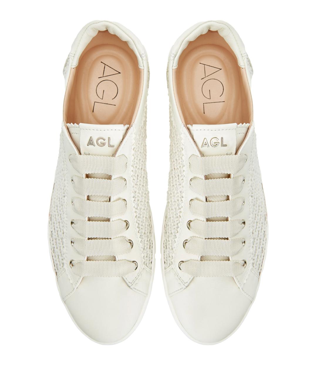 AGL Белые кожаные кеды, фото 6