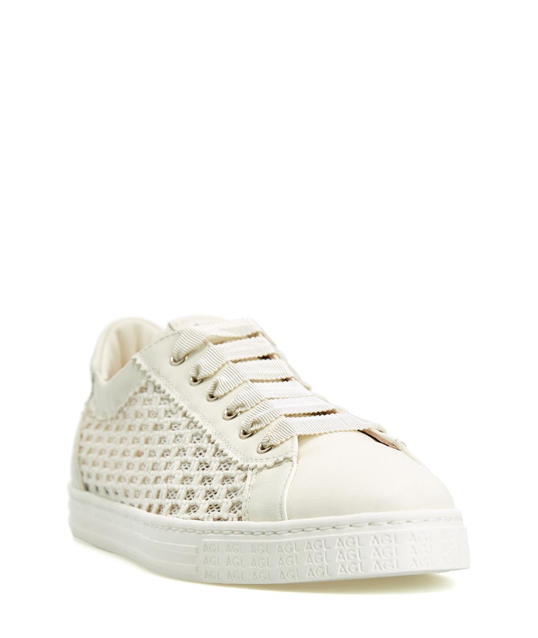 AGL Белые кожаные кеды, фото 3