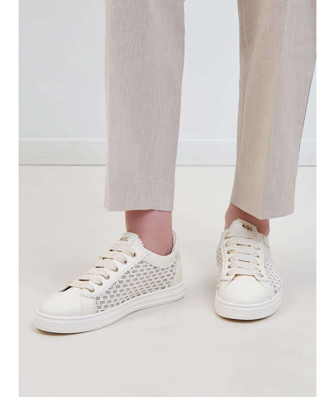 AGL Белые кожаные кеды, фото 2