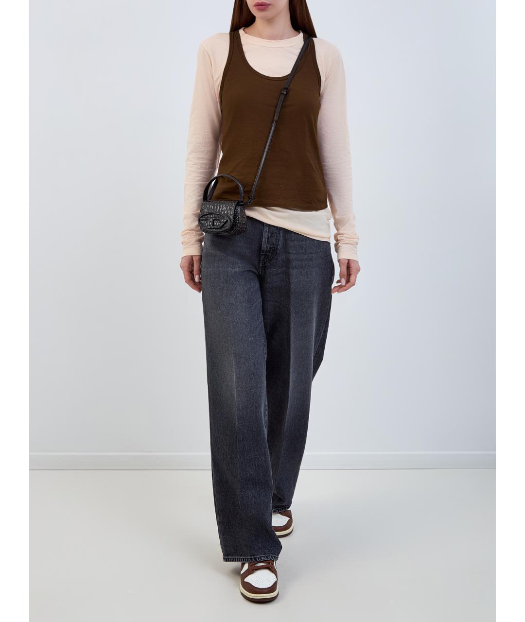 JACOB COHEN Коричневая хлопковая майка, фото 2