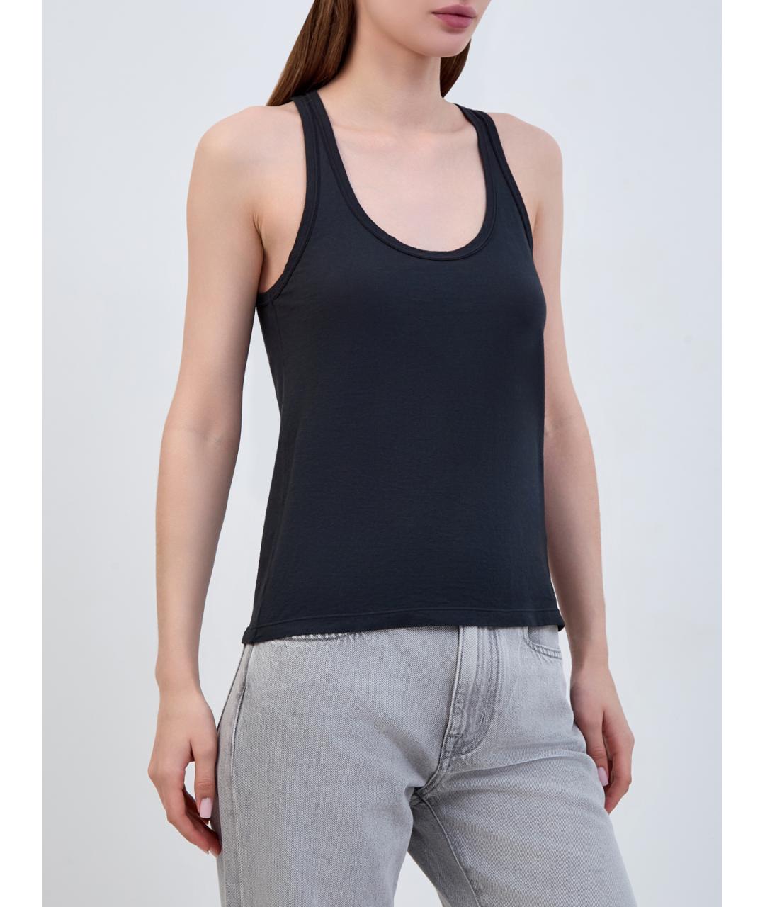 JACOB COHEN Темно-синяя хлопковая майка, фото 3