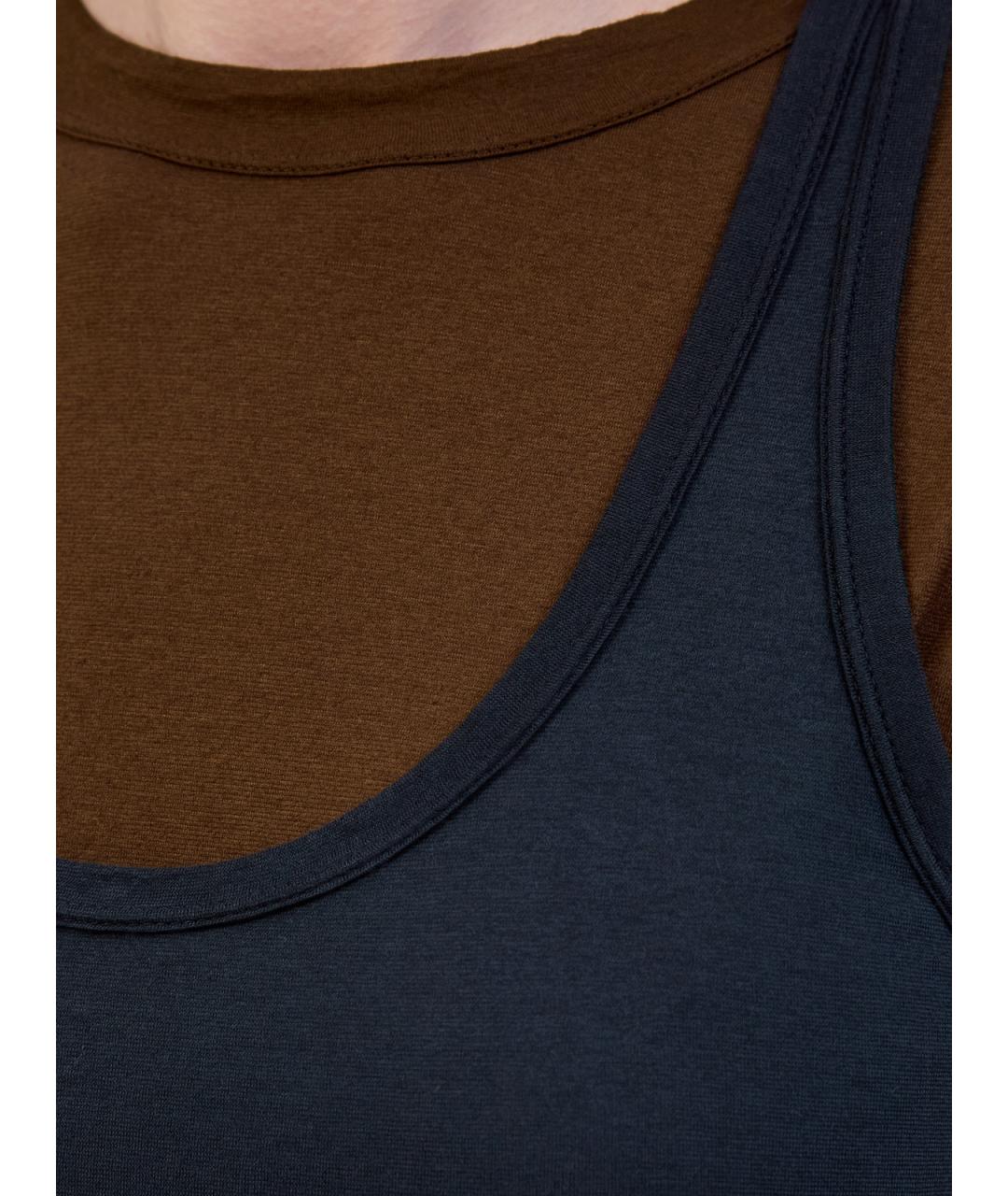 JACOB COHEN Темно-синяя хлопковая майка, фото 5