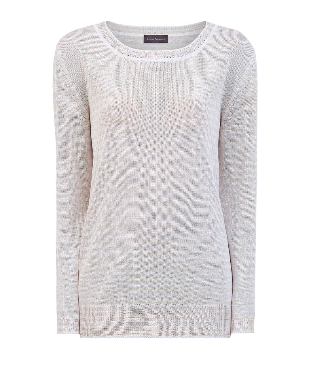 LORENA ANTONIAZZI Белый вискозный джемпер / свитер, фото 1