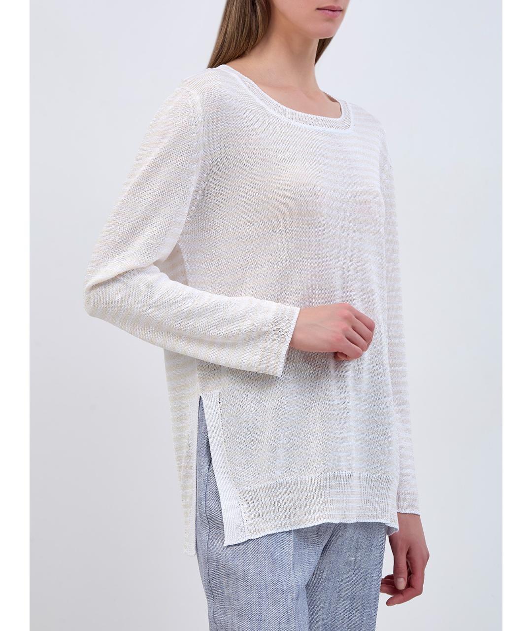 LORENA ANTONIAZZI Белый вискозный джемпер / свитер, фото 3