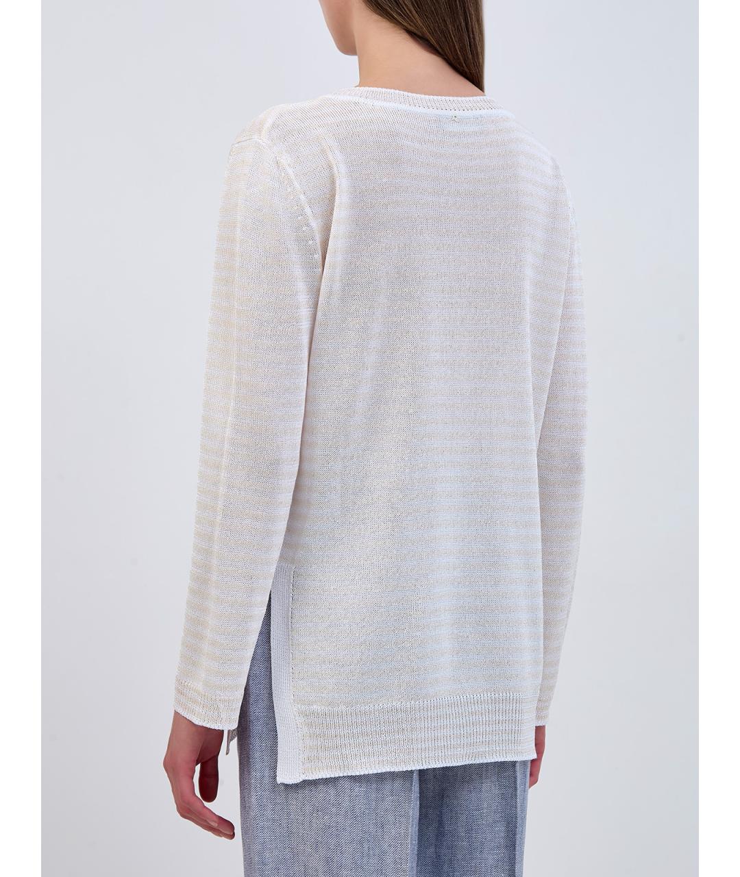 LORENA ANTONIAZZI Белый вискозный джемпер / свитер, фото 4