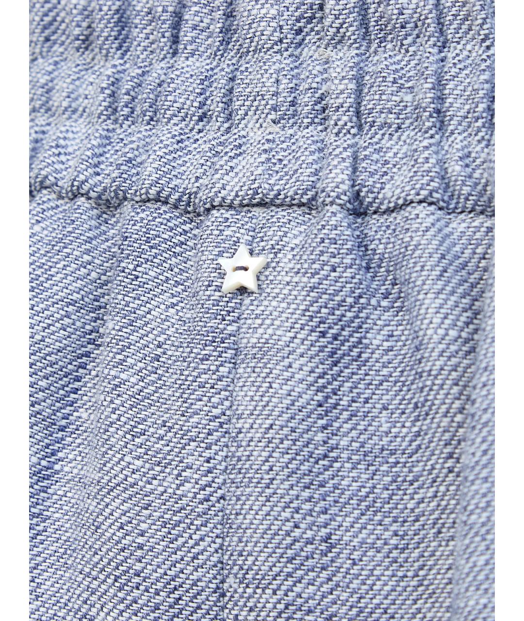 LORENA ANTONIAZZI Голубые льняные прямые брюки, фото 5