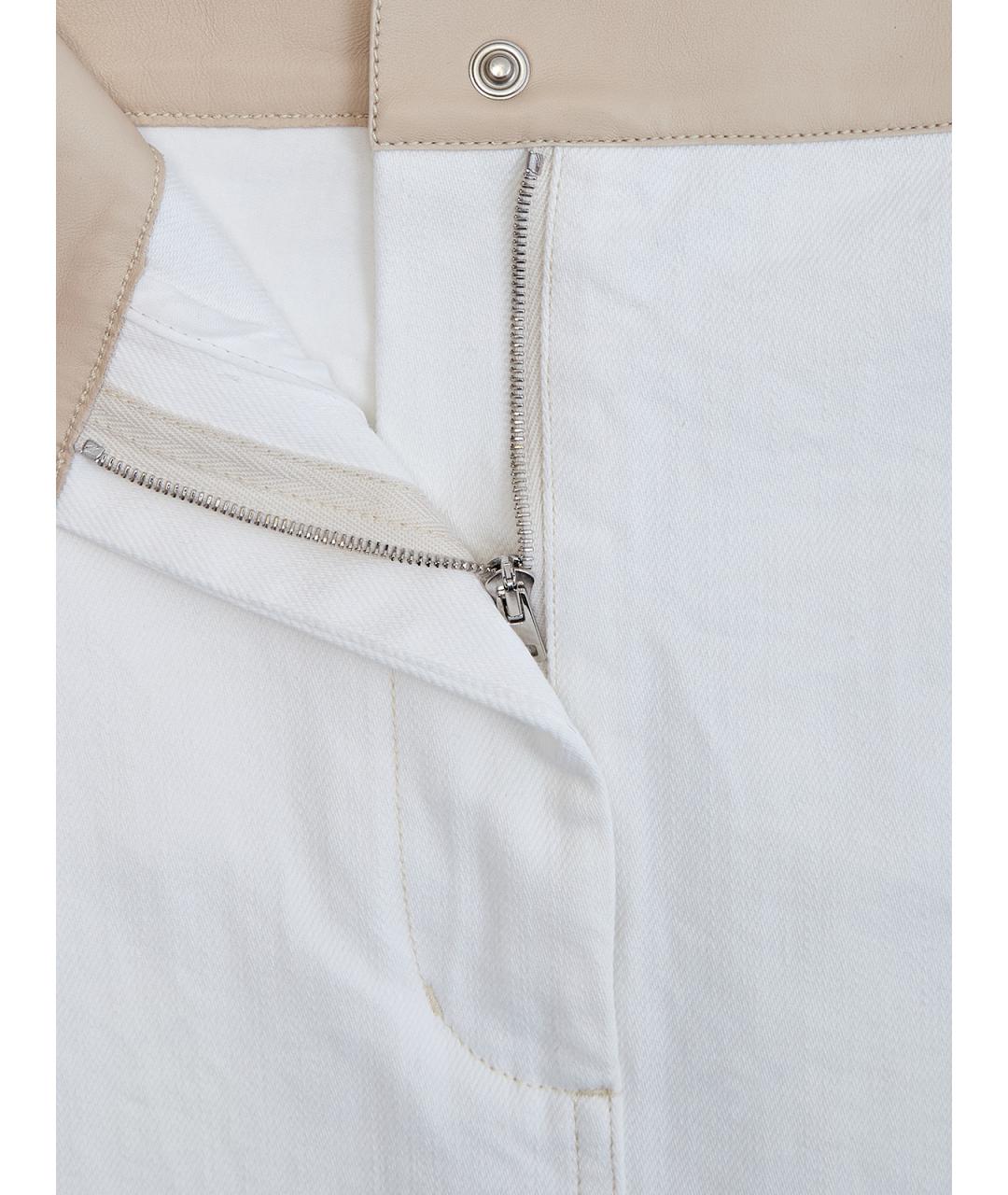 YVES SALOMON Белая шелковая юбка миди, фото 6