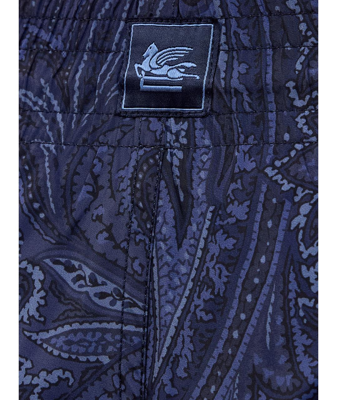 ETRO Темно-синие полиэстеровые плавки, фото 3