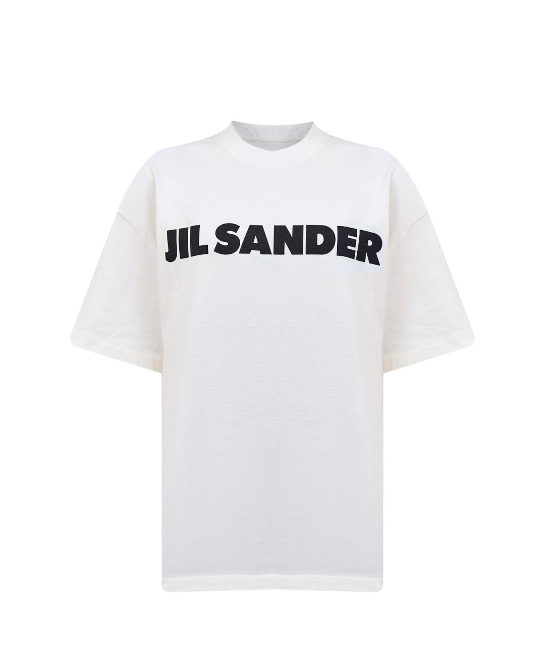 JIL SANDER Белая хлопковая футболка, фото 1