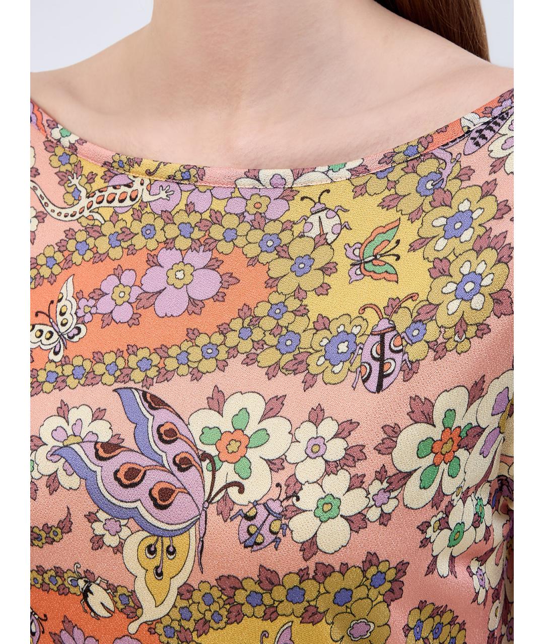 ETRO Мульти вискозное коктейльное платье, фото 3