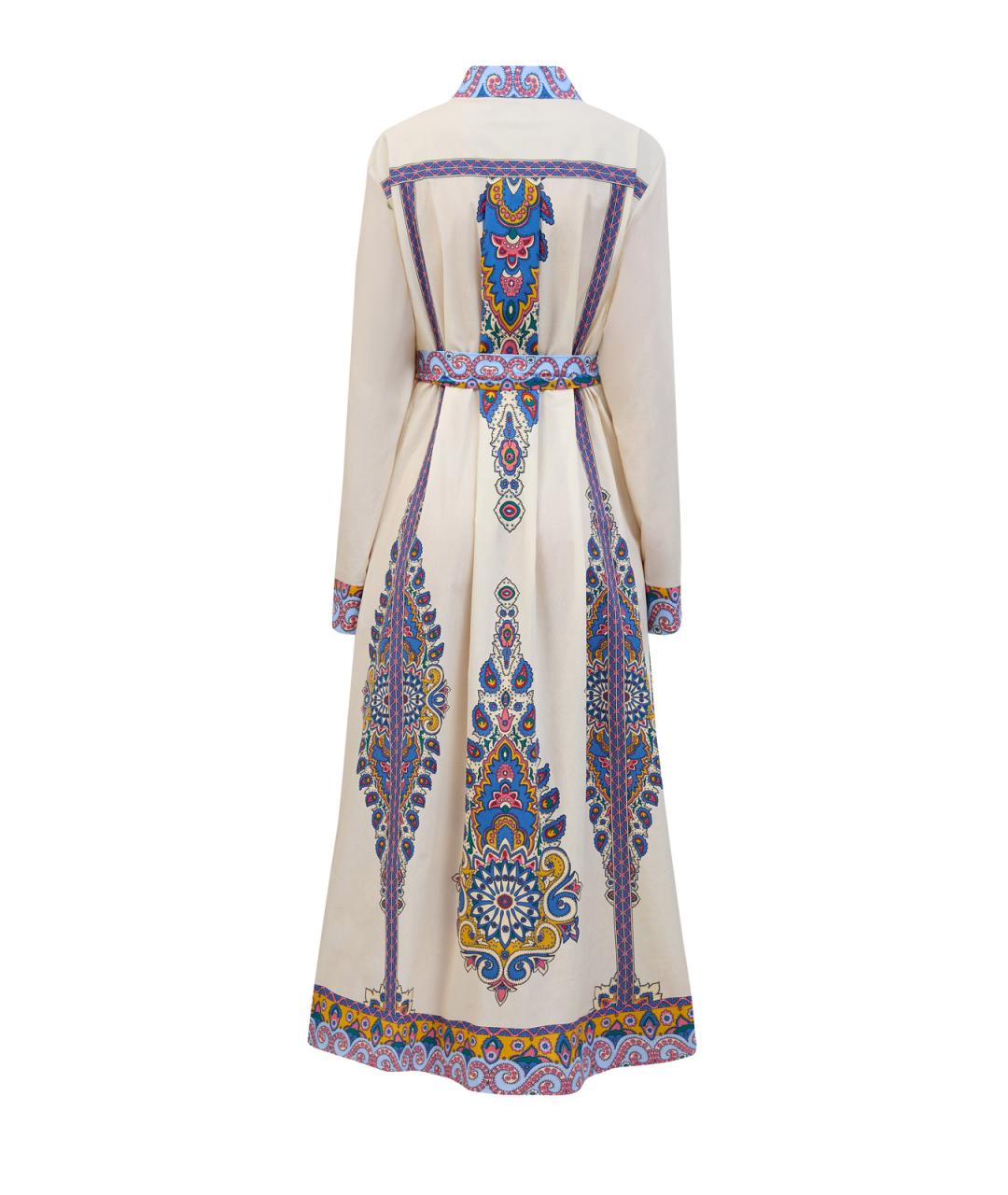 ETRO Бежевое хлопковое повседневное платье, фото 2