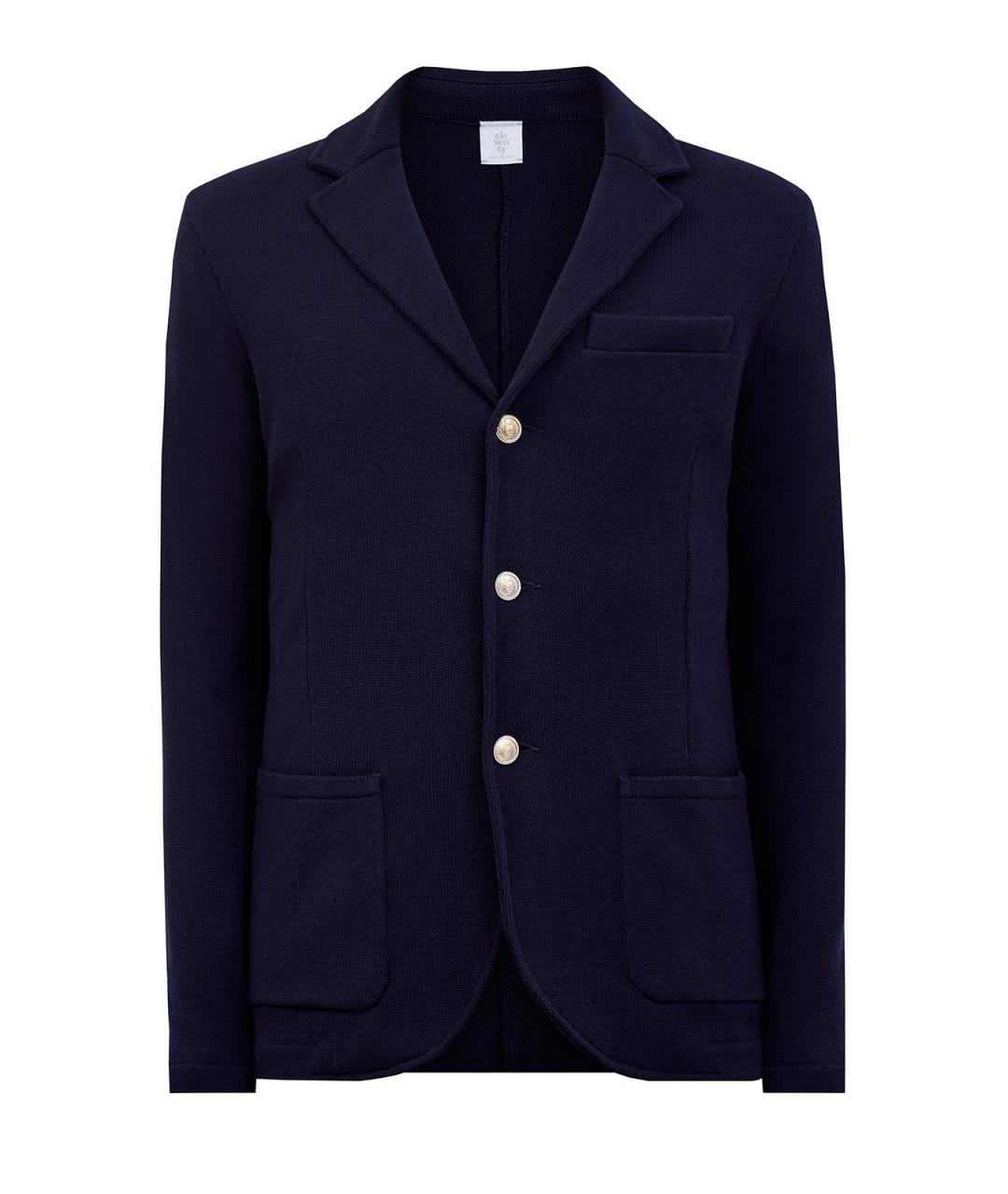 ELEVENTY Синий хлопковый пиджак, фото 1