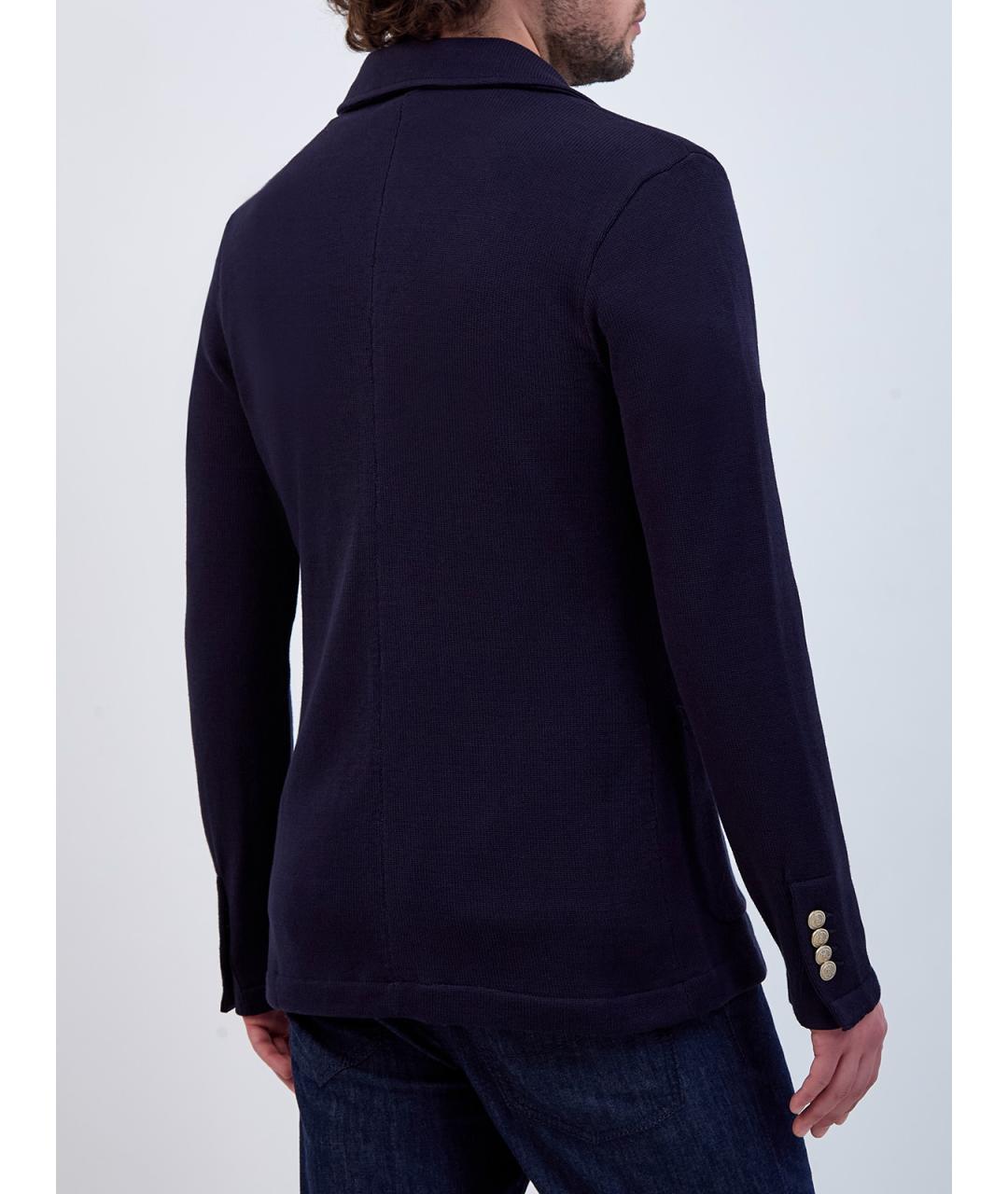 ELEVENTY Синий хлопковый пиджак, фото 4