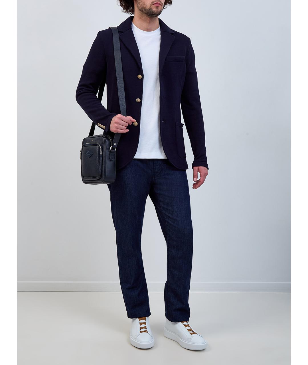 ELEVENTY Синий хлопковый пиджак, фото 2