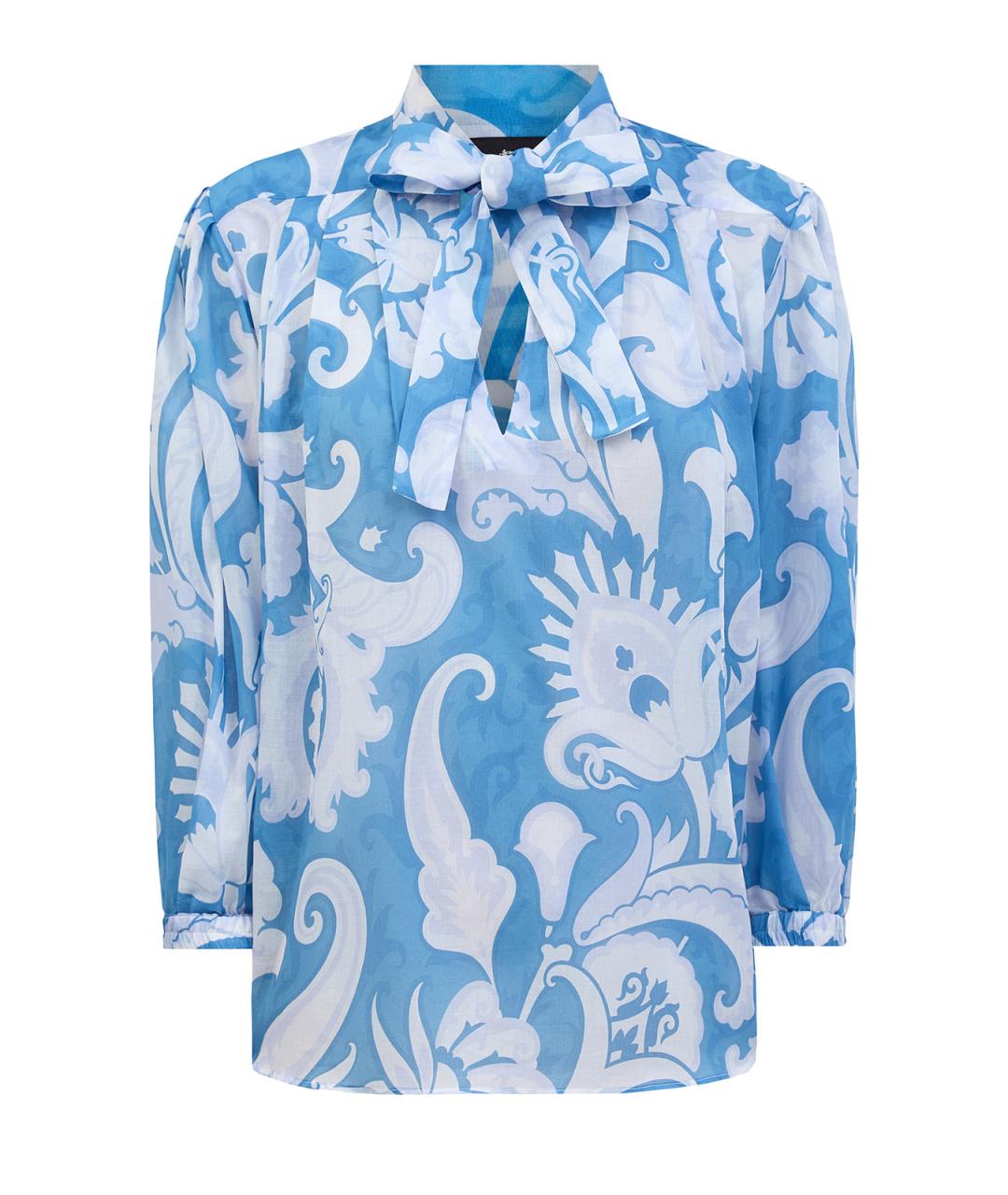 ETRO Голубая хлопковая блузы, фото 1