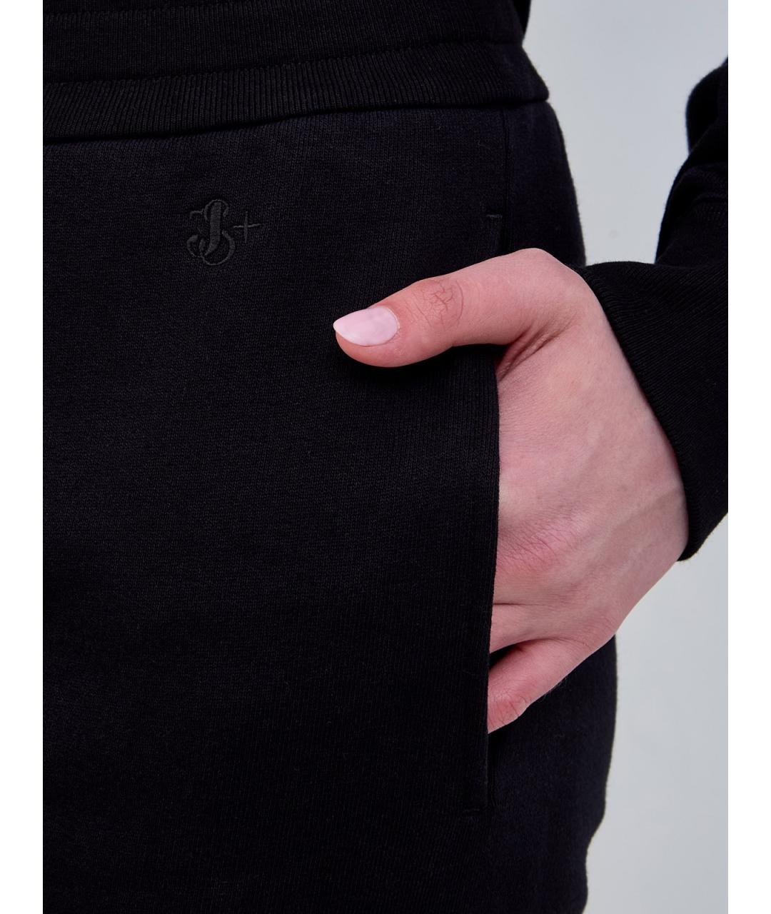 JIL SANDER Черные хлопковые прямые брюки, фото 5