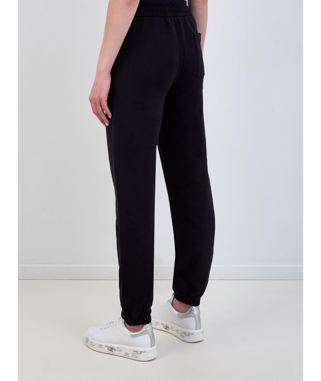 JIL SANDER Черные хлопковые прямые брюки, фото 4