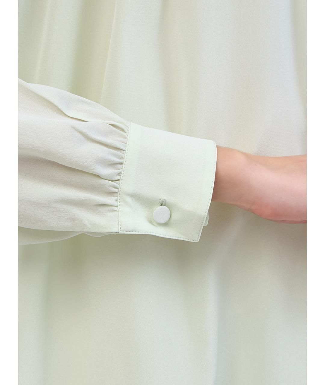 YVES SALOMON Зеленая шелковая блузы, фото 5