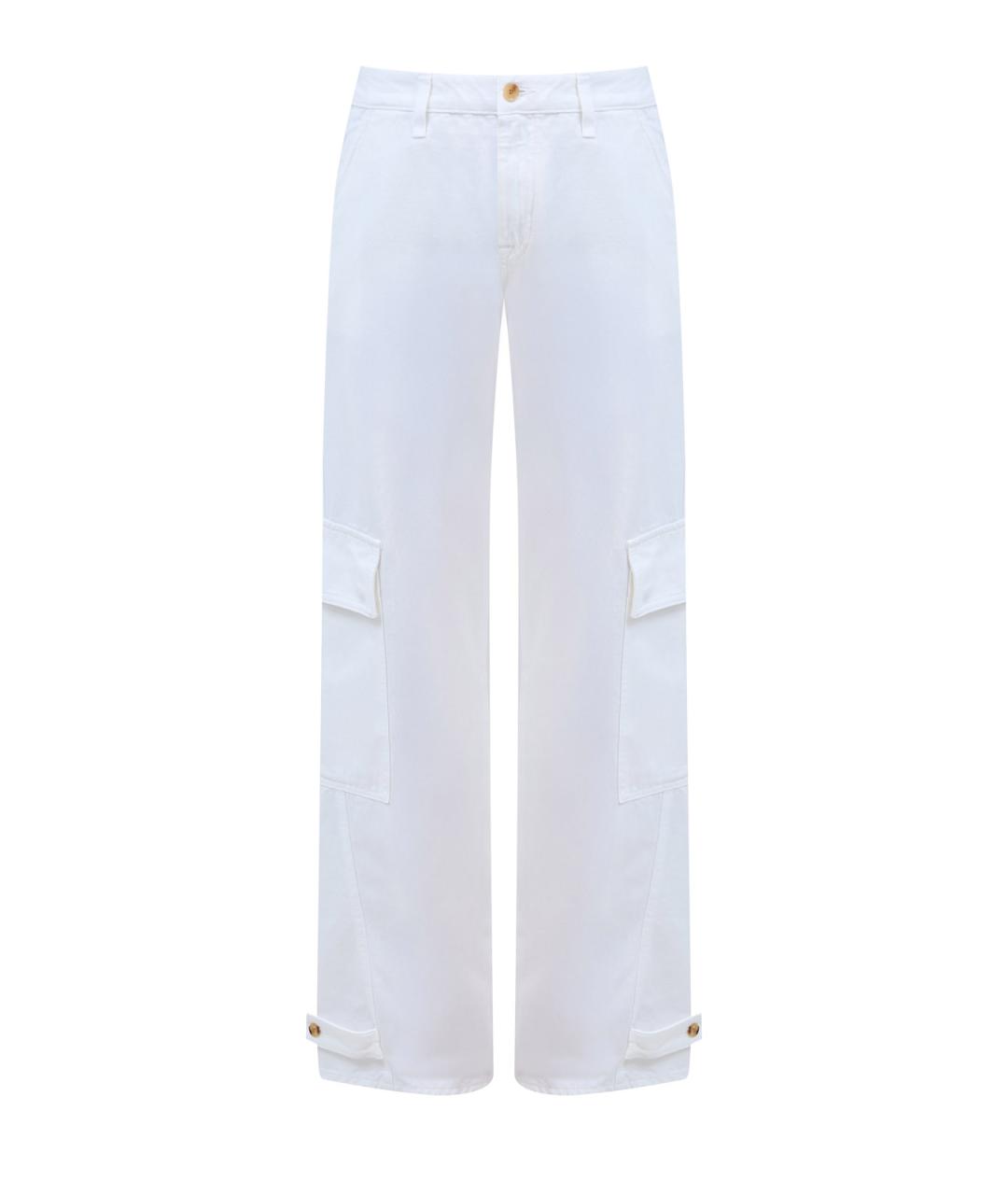 JACOB COHEN Белые хлопковые брюки широкие, фото 1
