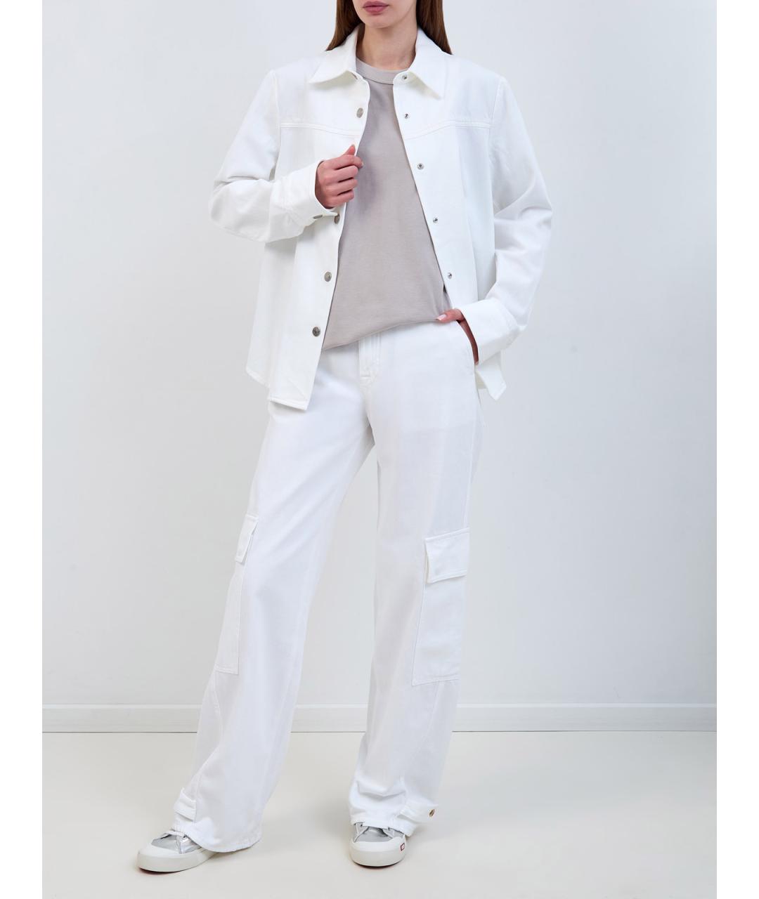 JACOB COHEN Белые хлопковые брюки широкие, фото 2