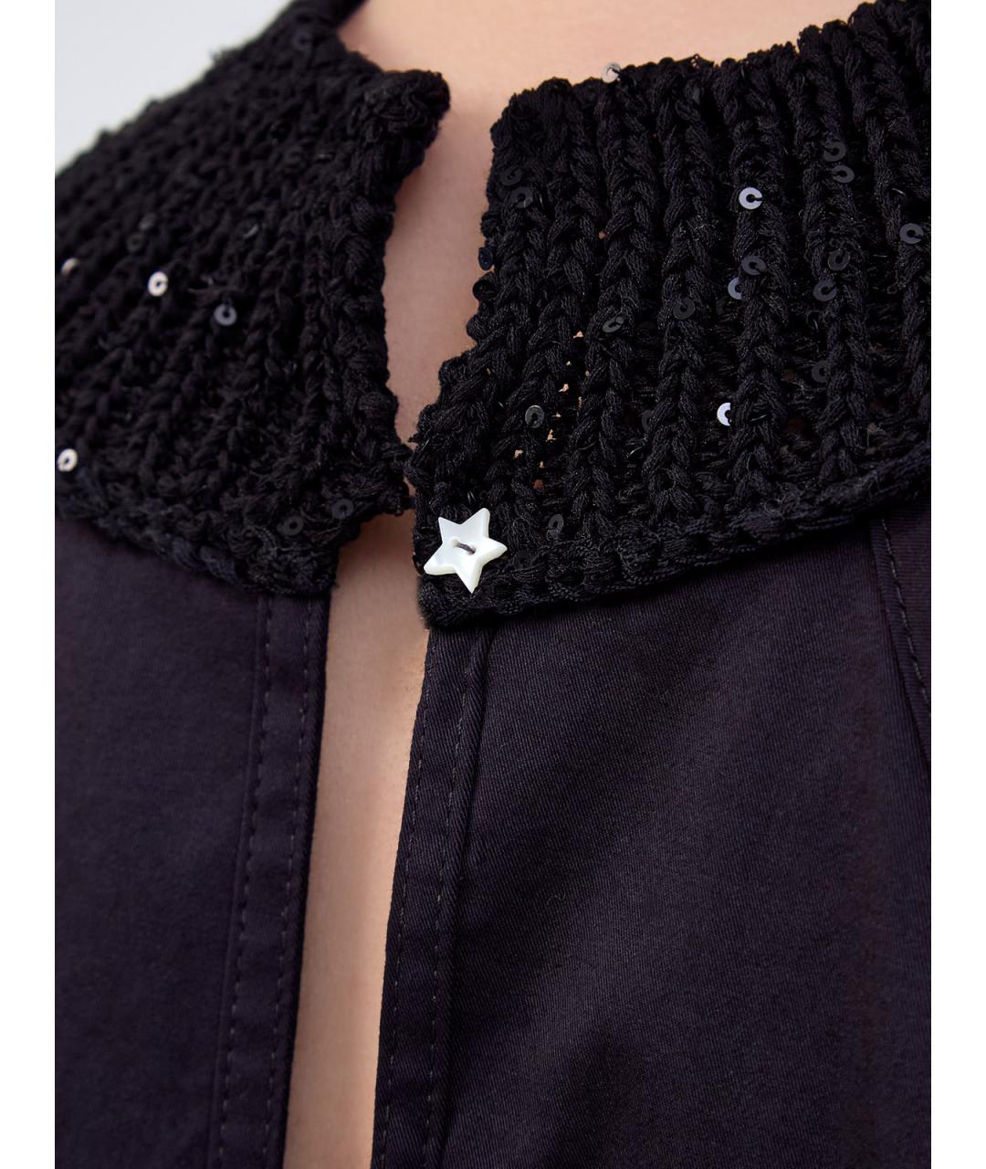 LORENA ANTONIAZZI Черная хлопковая блузы, фото 5