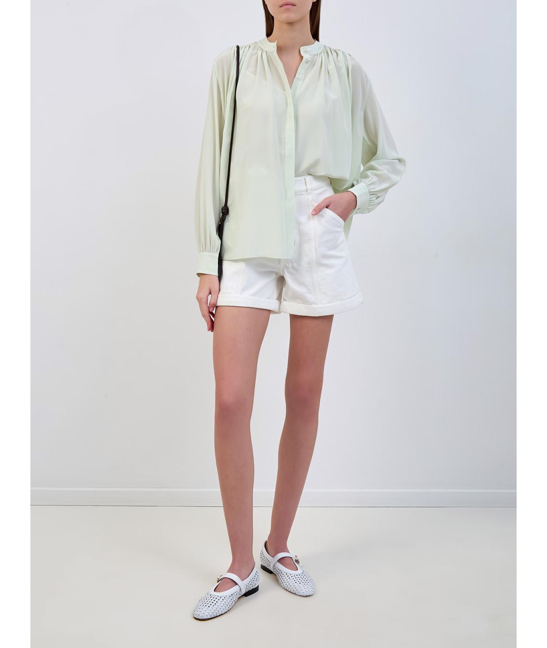 YVES SALOMON Белые хлопковые шорты, фото 2