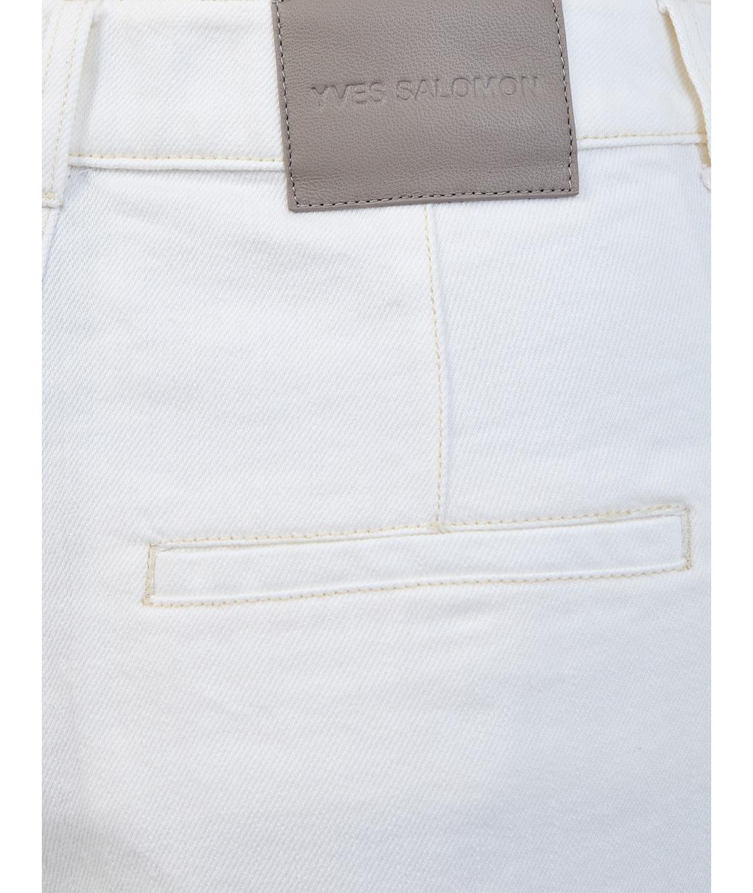 YVES SALOMON Белые хлопковые шорты, фото 5