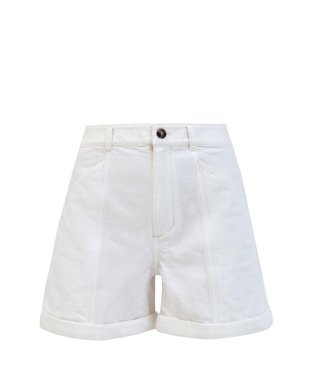 YVES SALOMON Белые хлопковые шорты, фото 7