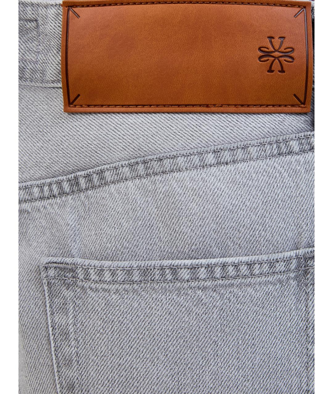 JACOB COHEN Серые хлопковые прямые джинсы, фото 5