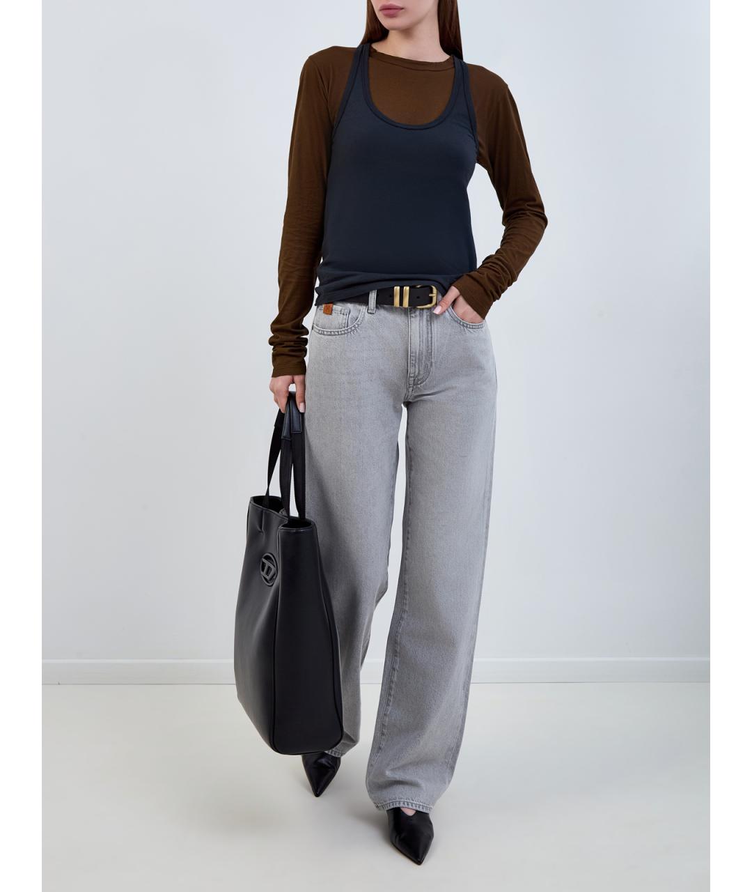 JACOB COHEN Серые хлопковые прямые джинсы, фото 2