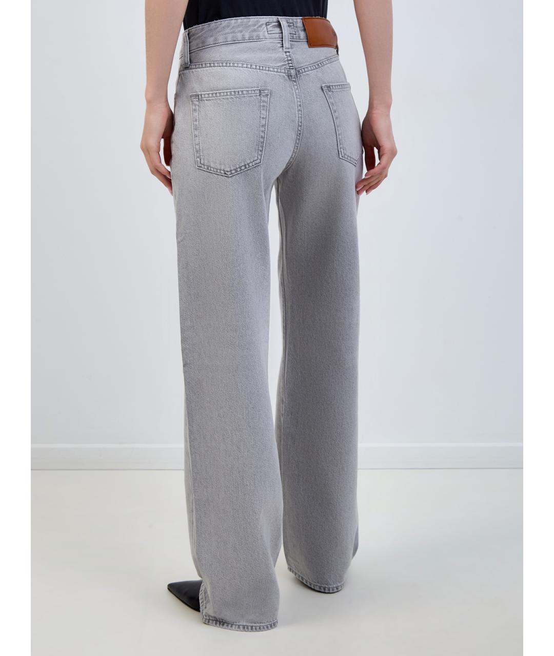 JACOB COHEN Серые хлопковые прямые джинсы, фото 4